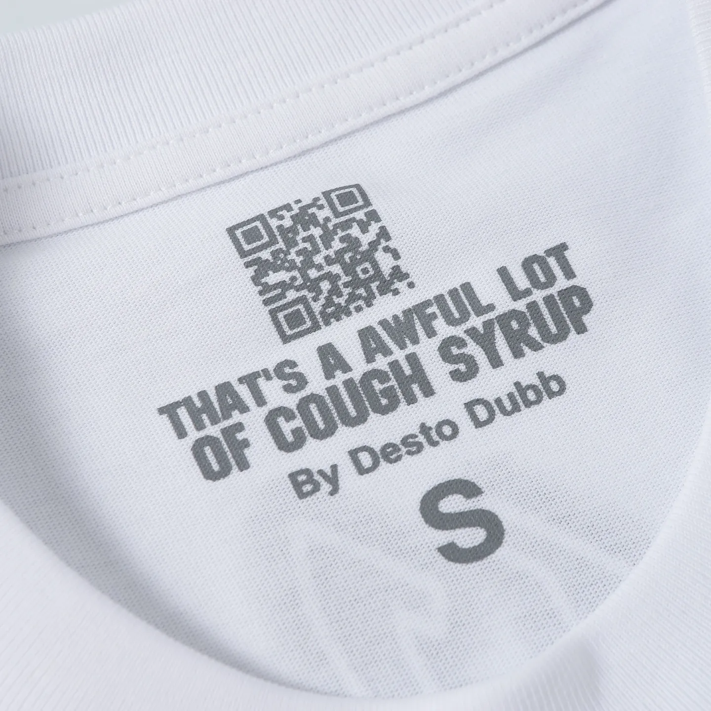 #White I THAT'S A AWFUL LOT OF COUGH SYRUP In Stock Real shot American simple trendy brand loose casual T-shirt Fabric (fabric): 32 counts Weight combed double yarn pure cotton Sizes (size): S-M L X L Color (colour): White, Black